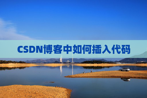 CSDN博客中如何插入代码